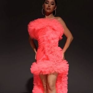 Dominique Tulle Ruffle dress